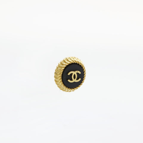 CHANEL 95P 1995 COCO Mark Round Earring gold WS23216