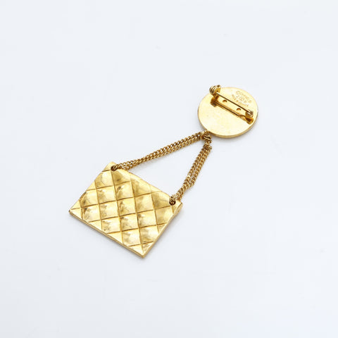 CHANEL Matelasse Bag Coin COCO Mark 2cc8 1993 Brooch gold WS23219