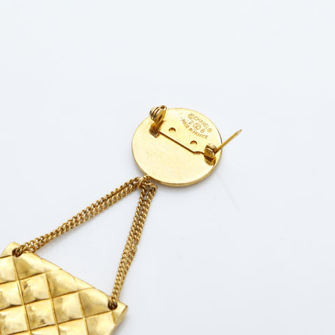 CHANEL Matelasse Bag Coin COCO Mark 2cc8 1993 Brooch gold WS23219