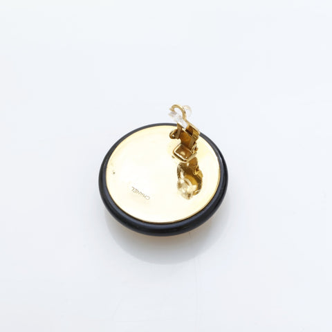 CHANEL 1954-1985 Large Matelass COCO Mark Button Earring gold WS23223