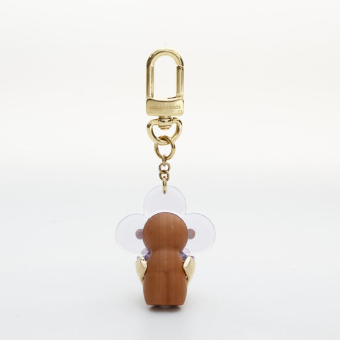 LOUIS VUITTON 2023 Vivienne Amour Charm Wood key ring purple WS23225