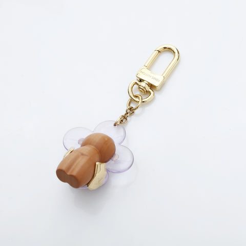 LOUIS VUITTON 2023 Vivienne Amour Charm Wood key ring purple WS23225