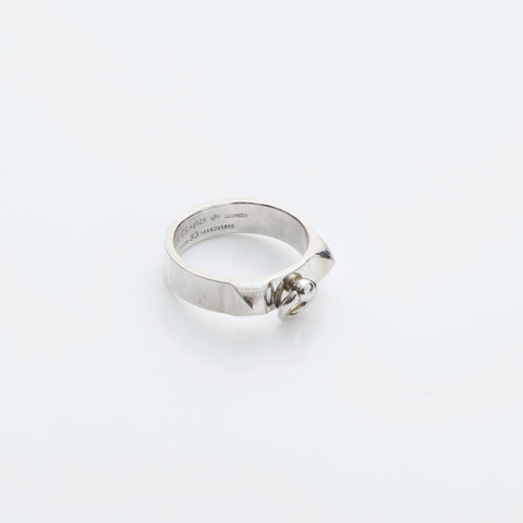 HERMES Size:53 925 Collier Dossien Ring Silver WS23229