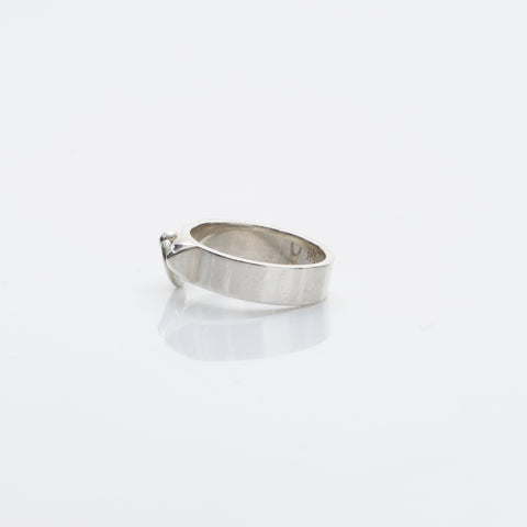 HERMES Size:53 925 Collier Dossien Ring Silver WS23229