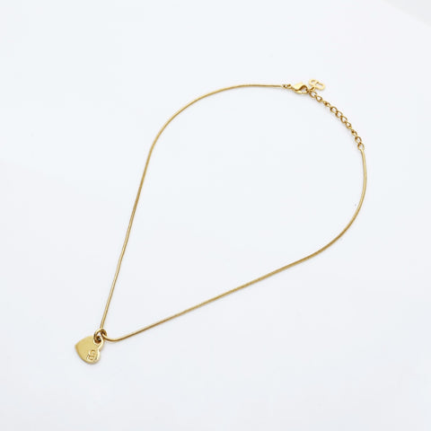 Christian Dior CD logo heart Necklace gold WS23231