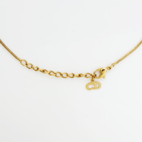 Christian Dior CD logo heart Necklace gold WS23231