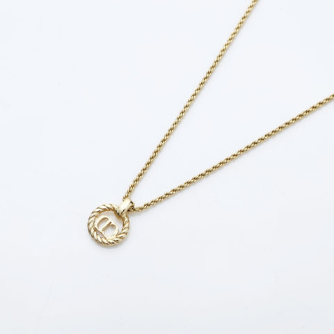 Christian Dior CD logo Necklace gold WS23232