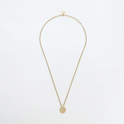 Christian Dior CD logo Necklace gold WS23232
