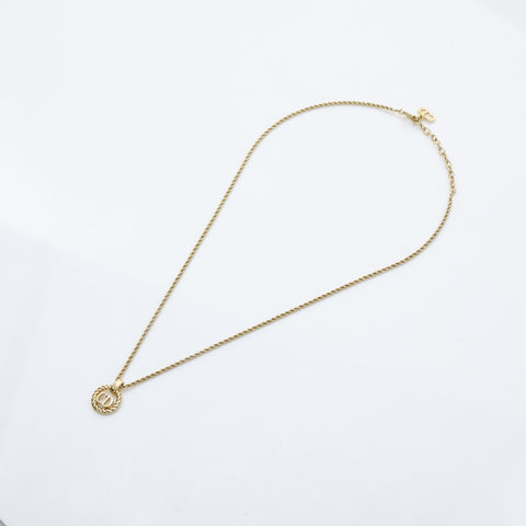 Christian Dior CD logo Necklace gold WS23232