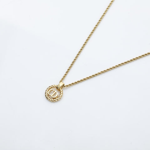 Christian Dior CD logo Necklace gold WS23232