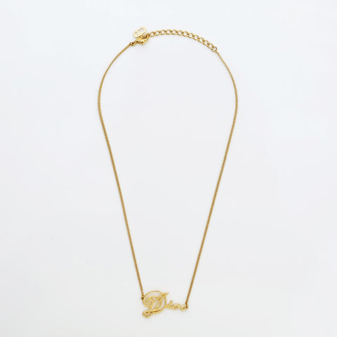 Christian Dior logo Necklace gold WS23233