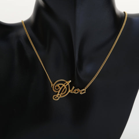 Christian Dior logo Necklace gold WS23233