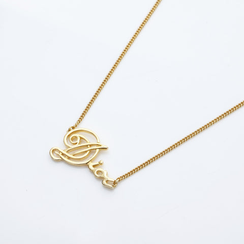 Christian Dior logo Necklace gold WS23233