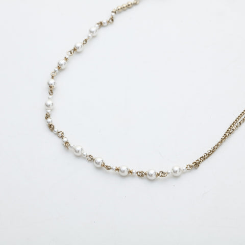 CHANEL COCO Mark Pearl Long Icon Motif A20C 2020 Necklace gold WS23234