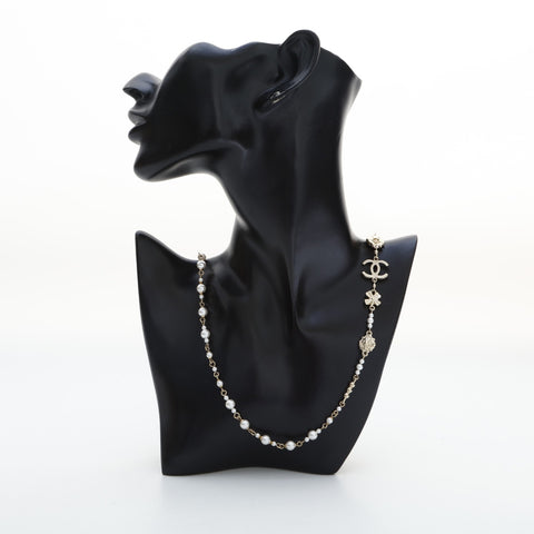 CHANEL COCO Mark Pearl Long Icon Motif A20C 2020 Necklace gold WS23234