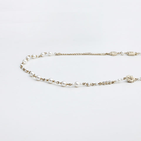 CHANEL COCO Mark Pearl Long Icon Motif A20C 2020 Necklace gold WS23234