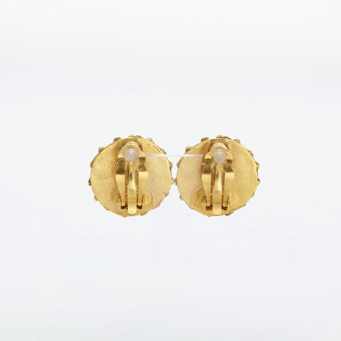 CHANEL 94A 1994 COCO Mark Pearl Earring gold WS23235