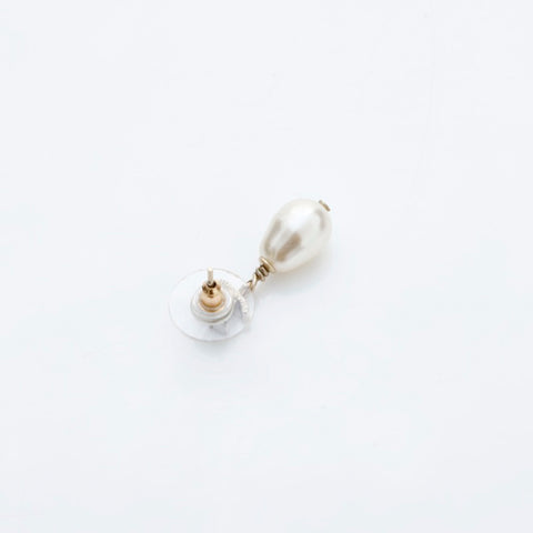 CHANEL COCO Mark Drop Pearl Necklace gold WS23236