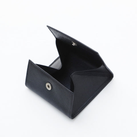 PRADA Saffiano Leather Triangle Logo Coin case black WS23237