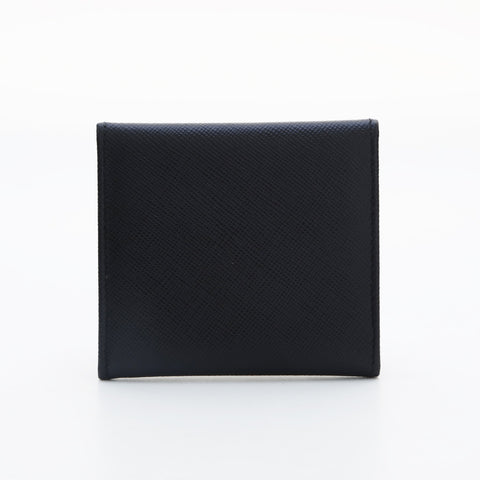 PRADA Saffiano Leather Triangle Logo Coin case black WS23237