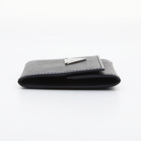 PRADA Saffiano Leather Triangle Logo Coin case black WS23237