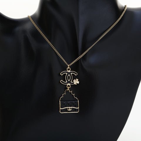 CHANEL B13S 2013 COCO Mark Matelasse Necklace gold WS23238
