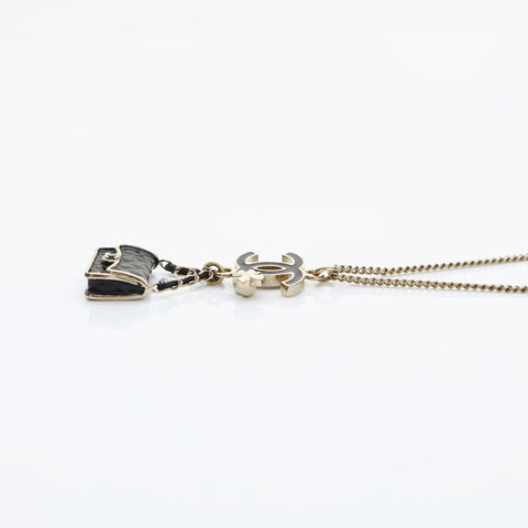CHANEL B13S 2013 COCO Mark Matelasse Necklace gold WS23238