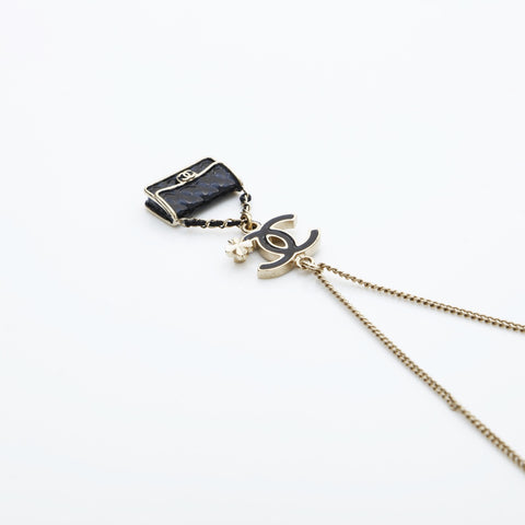 CHANEL B13S 2013 COCO Mark Matelasse Necklace gold WS23238