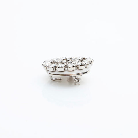 CHANEL 00A 2000 COCO Mark Rhinestone Brooch Silver WS23239