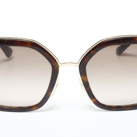 PRADA Metal Frame Butterfly Lens sunglasses Brown WS23240