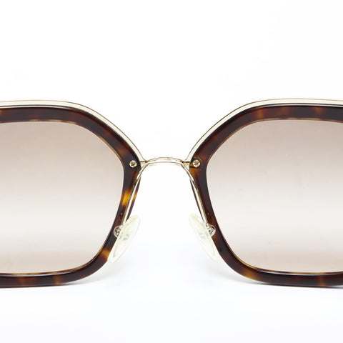 PRADA Metal Frame Butterfly Lens sunglasses Brown WS23240