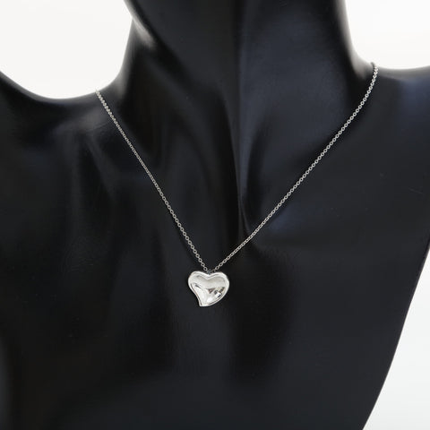 TIFFANY&Co. Curved Heart 925 Necklace Silver WS23242