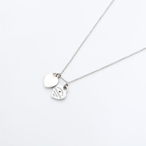 TIFFANY&Co. Return to Double Heart 925 Necklace Silver WS23243