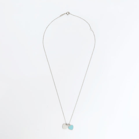 TIFFANY&Co. Return to Double Heart 925 Necklace Silver WS23243