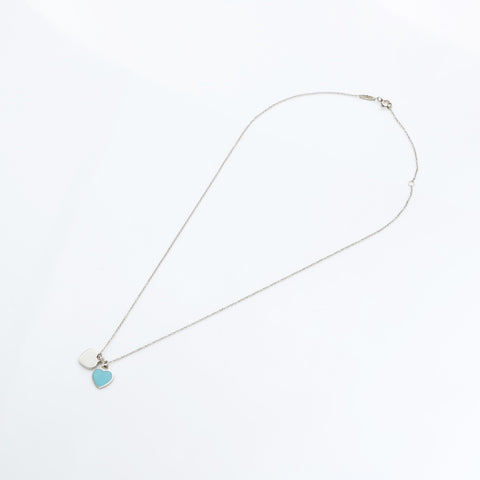 TIFFANY&Co. Return to Double Heart 925 Necklace Silver WS23243