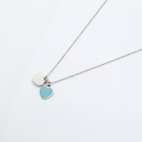 TIFFANY&Co. Return to Double Heart 925 Necklace Silver WS23243