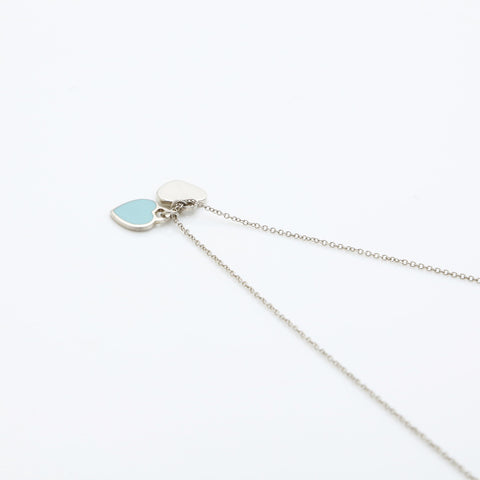 TIFFANY&Co. Return to Double Heart 925 Necklace Silver WS23243