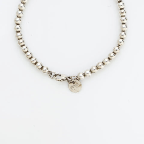 TIFFANY&Co. Return to Heart Blue Ball Chain925 bracelet Silver WS23246