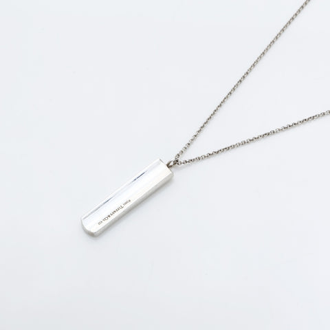 TIFFANY&Co. Kiss Bar Plate 925 Necklace Silver WS23248