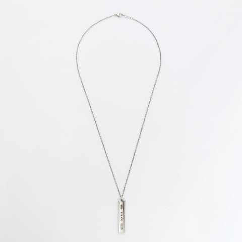 TIFFANY&Co. Kiss Bar Plate 925 Necklace Silver WS23248