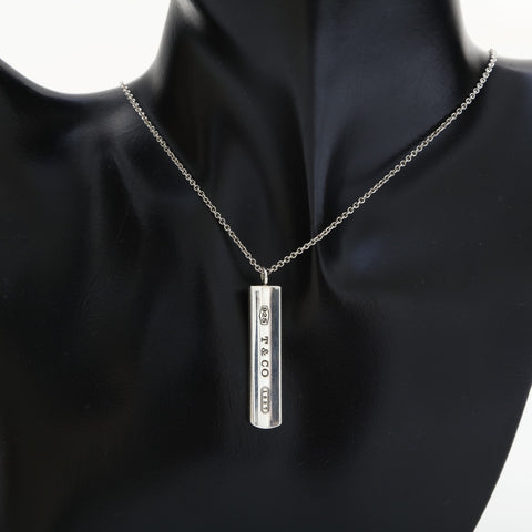 TIFFANY&Co. Kiss Bar Plate 925 Necklace Silver WS23248