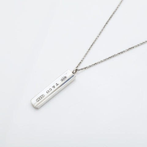 TIFFANY&Co. Kiss Bar Plate 925 Necklace Silver WS23248