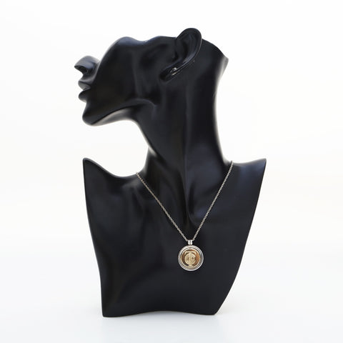 TIFFANY&Co. T & C 750 925 Coin Combination Necklace Silver WS23249