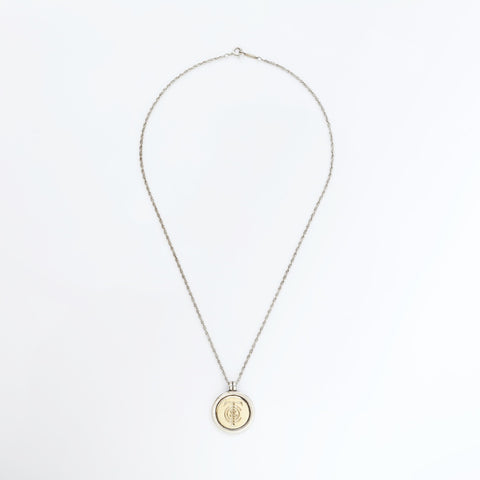 TIFFANY&Co. T & C 750 925 Coin Combination Necklace Silver WS23249