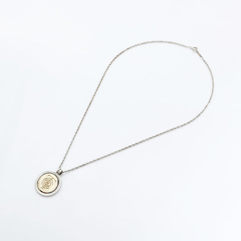 TIFFANY&Co. T & C 750 925 Coin Combination Necklace Silver WS23249