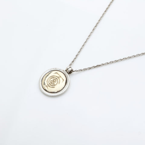 TIFFANY&Co. T & C 750 925 Coin Combination Necklace Silver WS23249