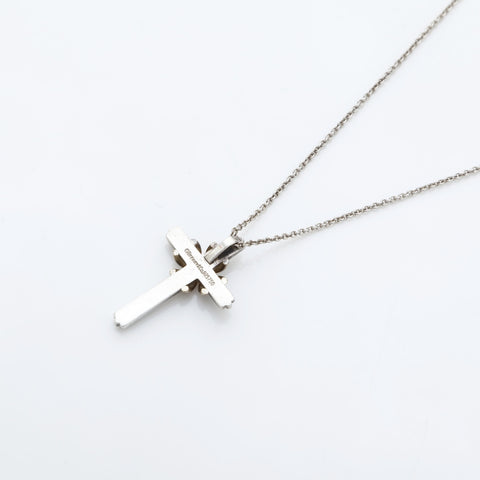 TIFFANY&Co. Combi 925 750 Cross Necklace Silver WS23253
