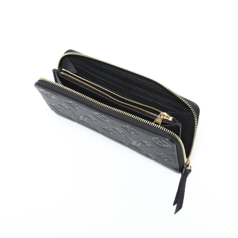 LOUIS VUITTON 2021-2025 Empreinte Zippy Wallet Purse black WS23255