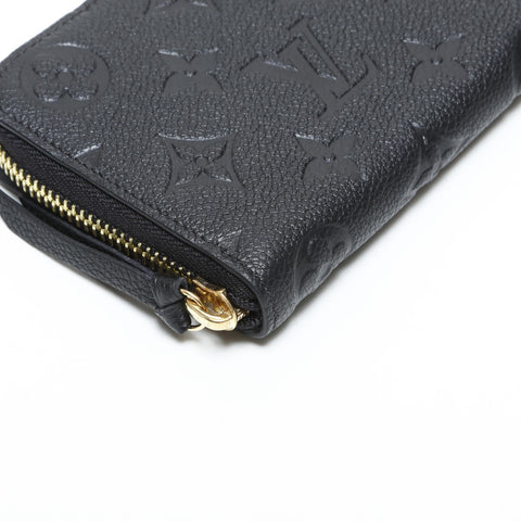 LOUIS VUITTON 2021-2025 Empreinte Zippy Wallet Purse black WS23255