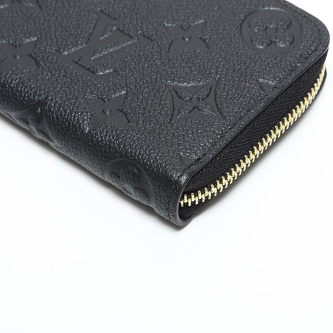LOUIS VUITTON 2021-2025 Empreinte Zippy Wallet Purse black WS23255